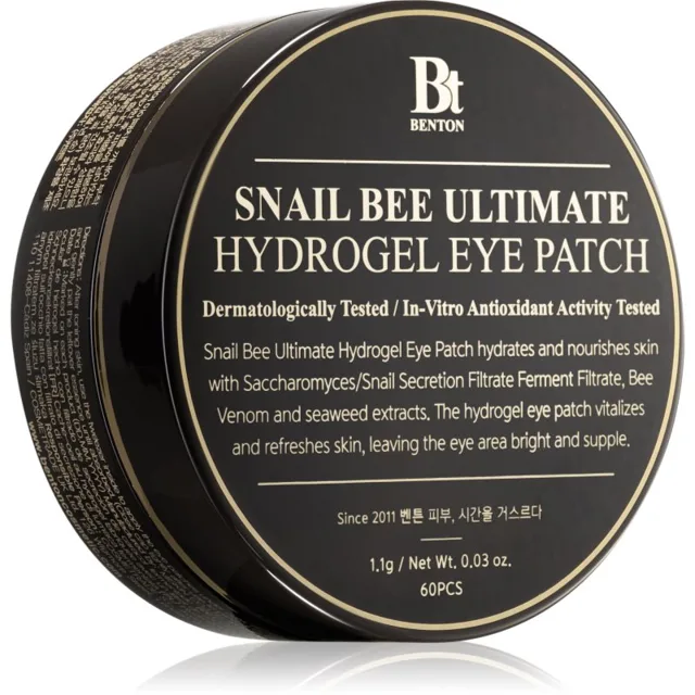Benton Snail Bee hydrogelová maska na oční okolí proti otokům a tmavým kruhům 60 ks