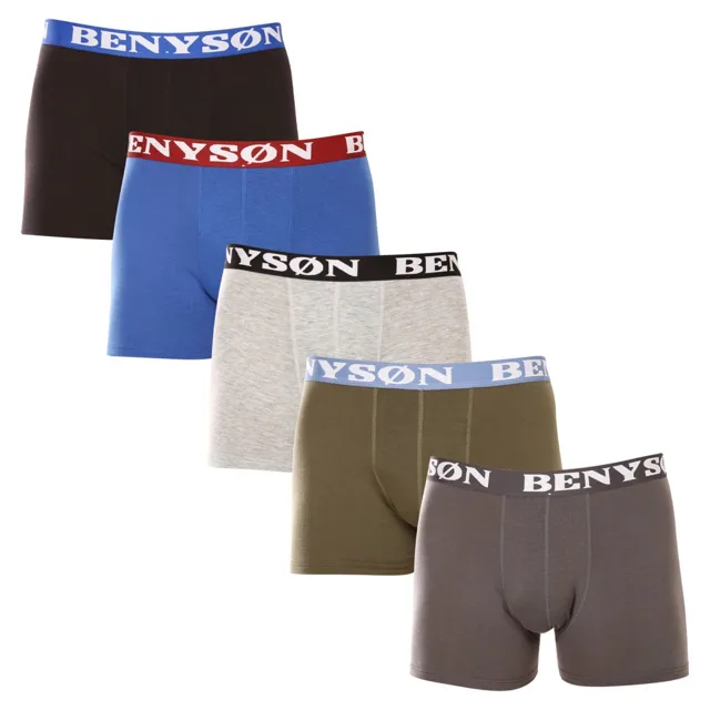 Benysøn 5PACK pánské boxerky vícebarevné (4002) XL