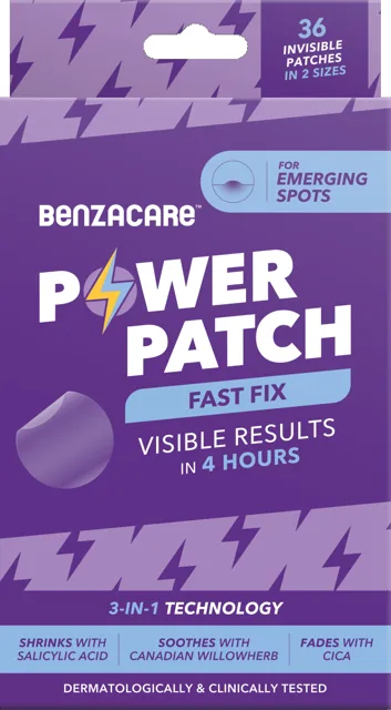 BENZACARE Power Patch 3 v 1 Náplasti na akné 36 ks
