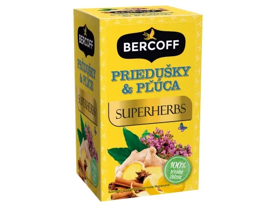 Bercoff Superherbs Průdušky & plíce bylinný čaj aromatizovaný 15 ks