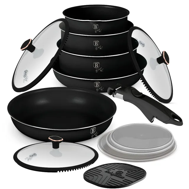 Berlingerhaus Sada nádobí s titanovým povrchem 13 ks Black Rose Collection