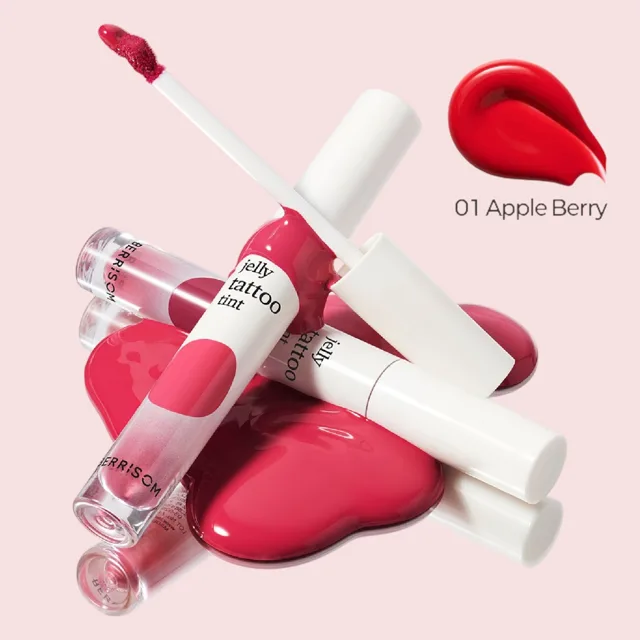 BERRISOM - Jelly Tattoo Tint 01 Appleberry - Dlouhotrvající hydratační tint na rty - 6 g