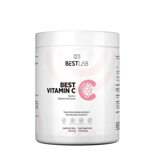 Best Lab Best Vitamin C s extraktem z malin 195 g