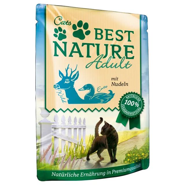 Best Nature Cat Adult 16 x 85 g - Telecí s cuketou a světlicovým olejem