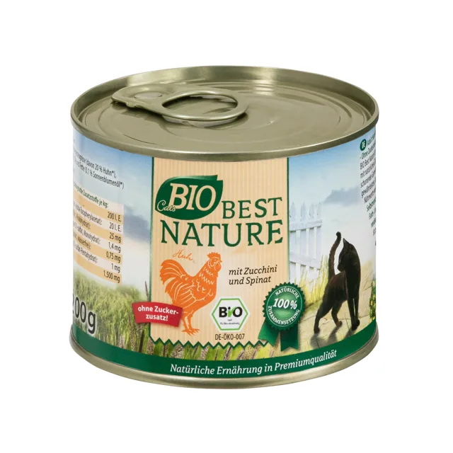 Best Nature Cats Bio kuřecí a cuketa - 6 x 200 g