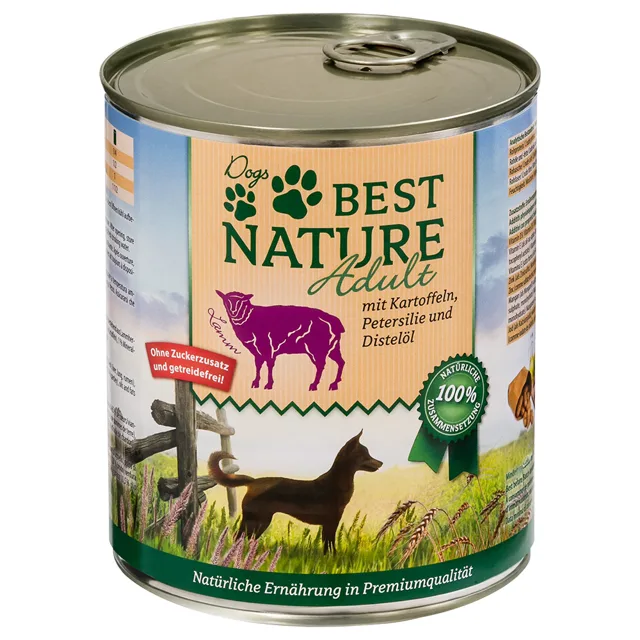 Best Nature Dog Adult 12×800 g – výhodné balení - zvěřina, kuřecí & nudle