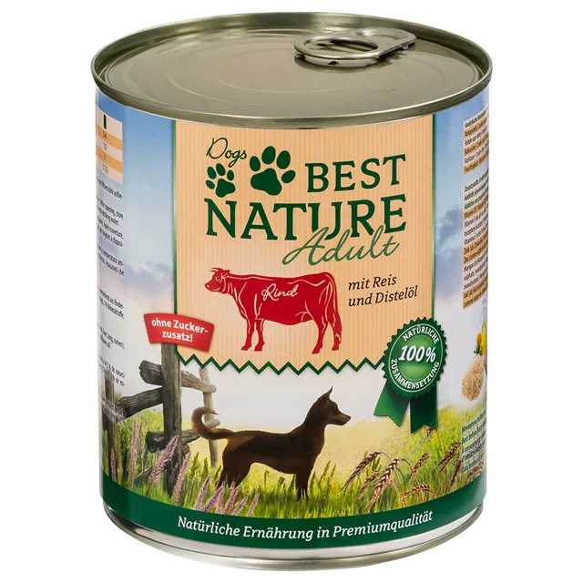 Best Nature Dog Adult 6 × 800 g - zvěřina, kuřecí & nudle