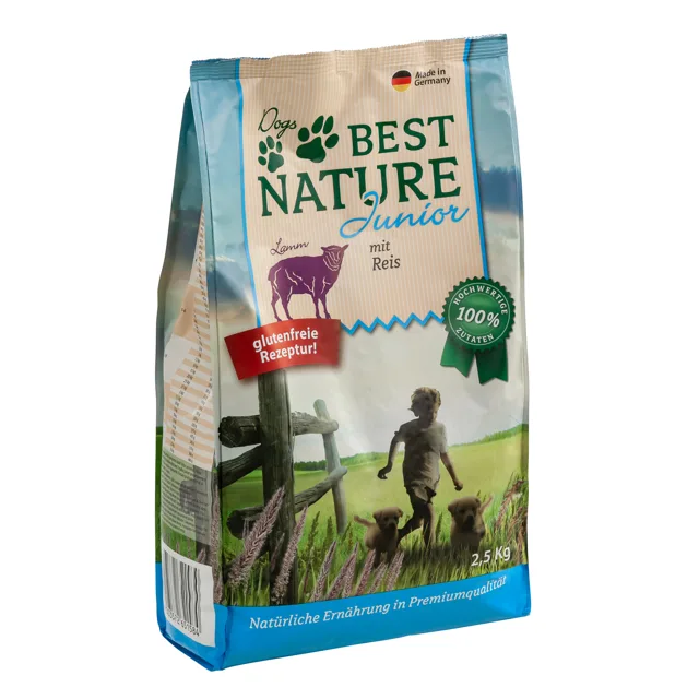 Best Nature Dogs granule jehněčí a rýže - výhodné balení: 3 x 2,5 kg