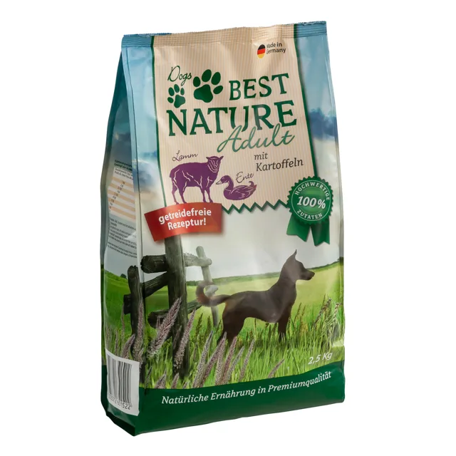 Best Nature Dogs granule kachní a jehněčí - výhodné balení: 3 x 2,5 kg