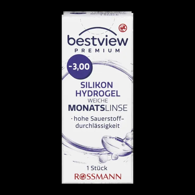 Best View Měsíční kontaktní čočky Premium -3,00