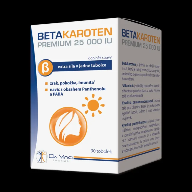 Beta karoten premium 25 000 IU Da Vinci Pharma 90 tobolek
