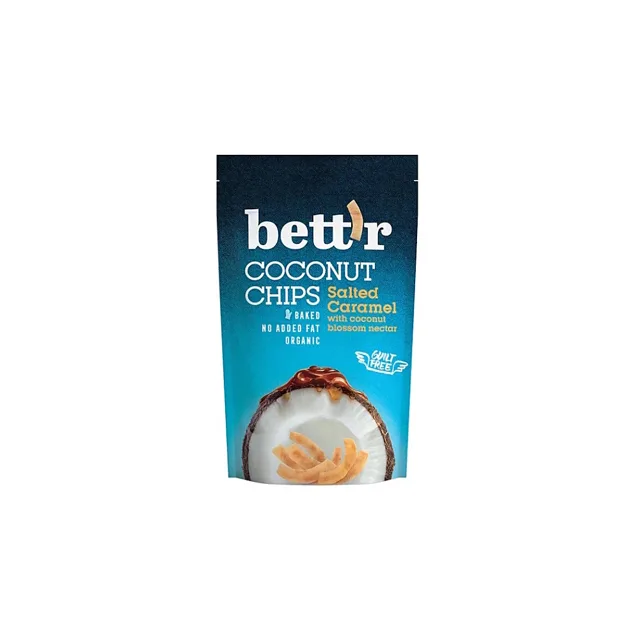 BETT'R Chipsy kokosové slaný karamel BIO 70 g