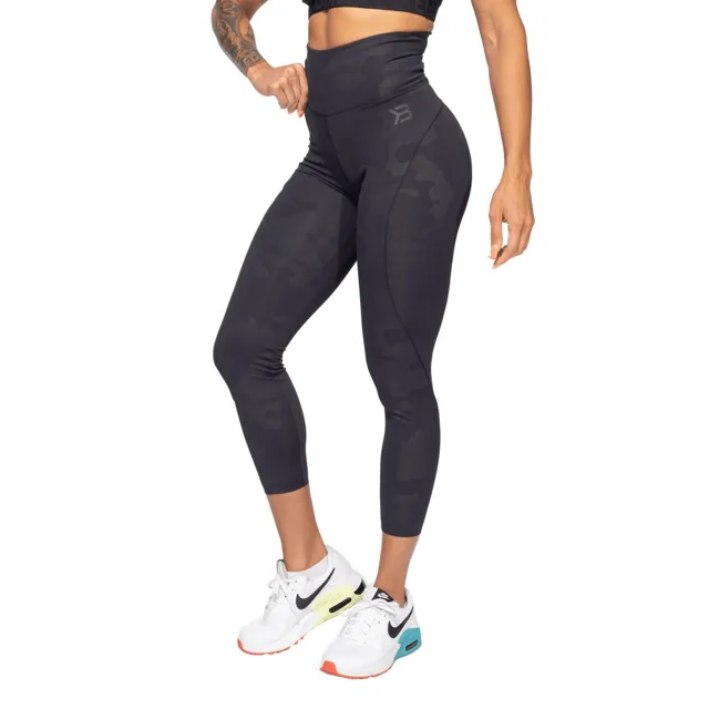 Better Bodies Better Bodies Legíny High Waist Black Camo, S, camo