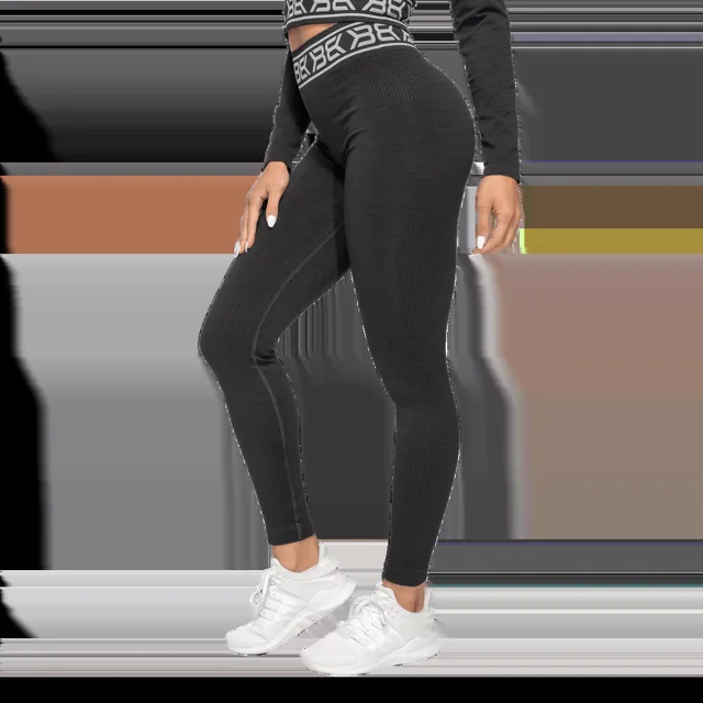 Better Bodies Rib Seamless Black Melange