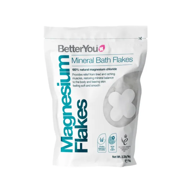 BetterYou Magnéziové (Hořčíkové) vločky do koupele, 1 kg