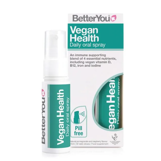 BetterYou Vegan Health - D3, B12, železo a jód ve spreji 25ml