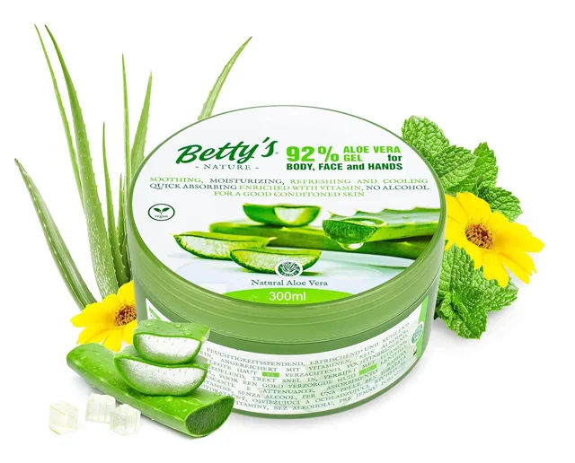 Bettys Nature Betty's Nature Vyživující tělový gel s 92% obsahem Aloe Vera, 300ml
