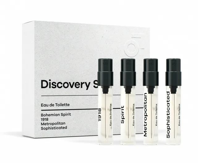 Beviro Discovery Set Metropolitan EDT 2 ml + Sophisticated EDT 2 ml + Bohemian Spirit EDT 2 ml + 1918 EDT 2 ml dárková sada