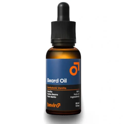 Beviro Pečující olej na vousy s vůní vanilky, palo santo a tonkových bobů (Beard Oil) 30 ml