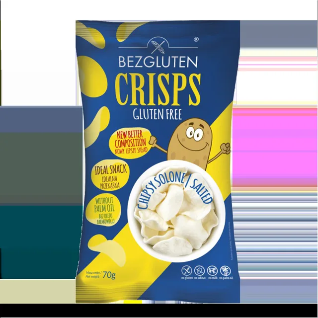 BEZGLUTEN Chipsy solené bez lepku 70 g
