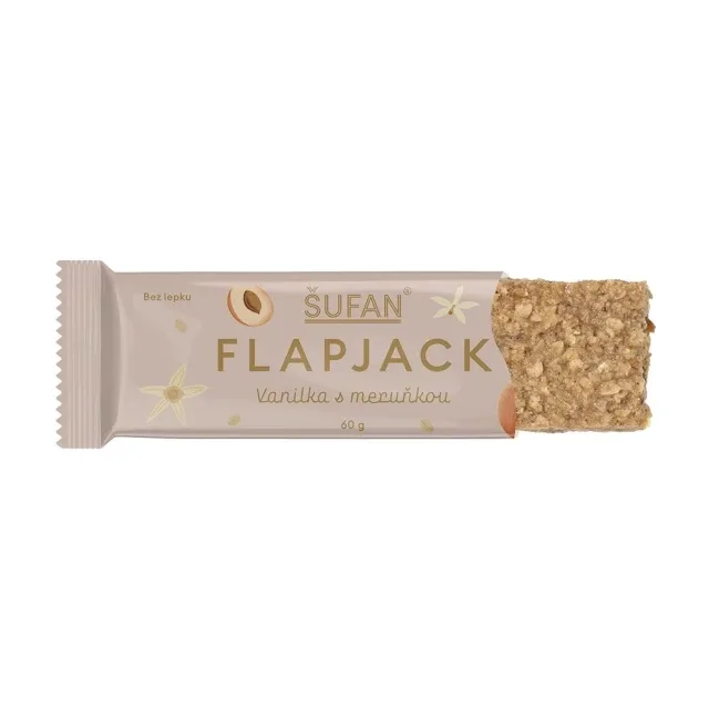 Bezlepkový FLAPJACK Vanilka s meruňkou 60 g