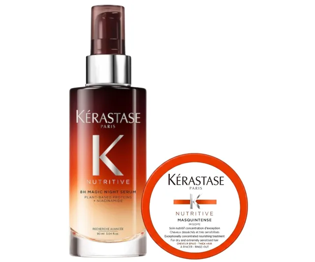 Bezoplachové noční vyživující sérum Kérastase Nutritive 8H Magic Night Serum - 90 ml + vyživující maska 75 ml zdarma + dárek zdarma