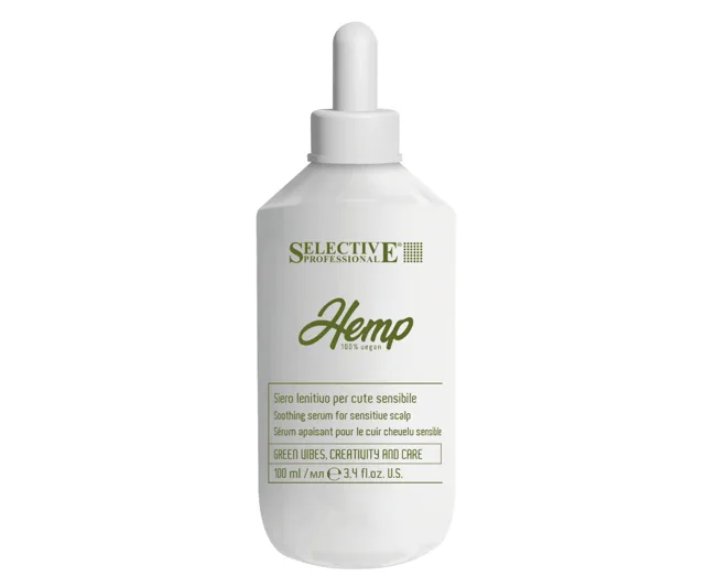 Bezoplachové zklidňující sérum pro citlivou pokožku hlavy Selective Professional Hemp Lenitive Soothing Serum - 100 ml + dárek zdarma