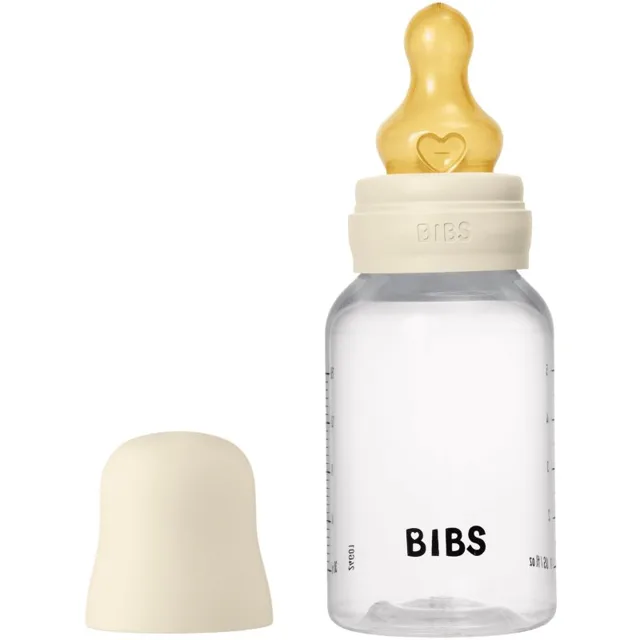 BIBS Anti-Colic Baby Bottle Latex antikoliková láhev s kaučukovou savičkou Ivory 1 ks