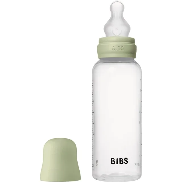 BIBS Anti-Colic Baby Bottle Silicone antikoliková láhev se silikonovým dudlíkem Sage 1 ks