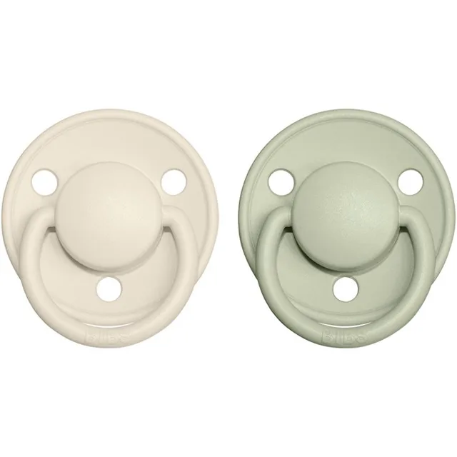 BIBS De Lux Natural Rubber Size 1: 0+ months dudlík Ivory / Sage 2 ks