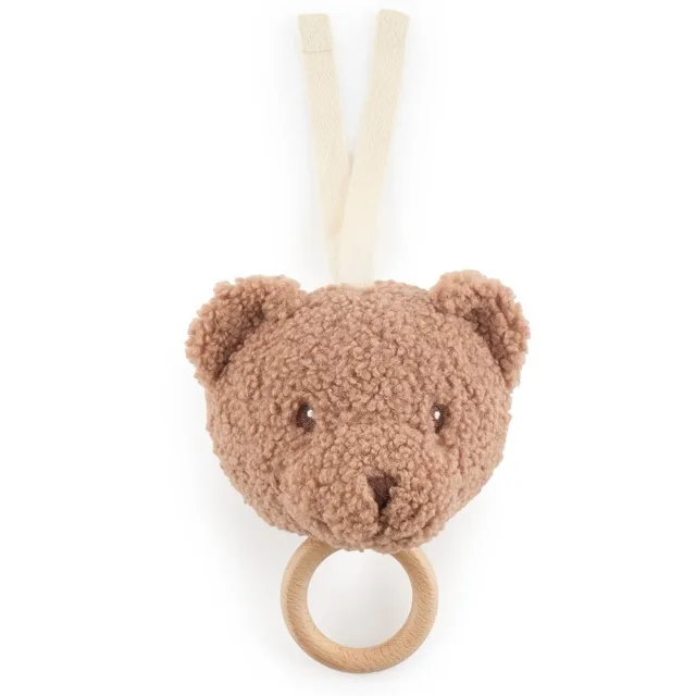 Bieco Musical Toy Bear Mika kontrastní závěsná hračka s melodií 1 ks