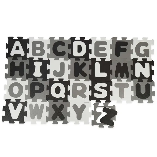 Bieco Pěnová hrací podložka s abecedou - puzzle black & white - 26 ks