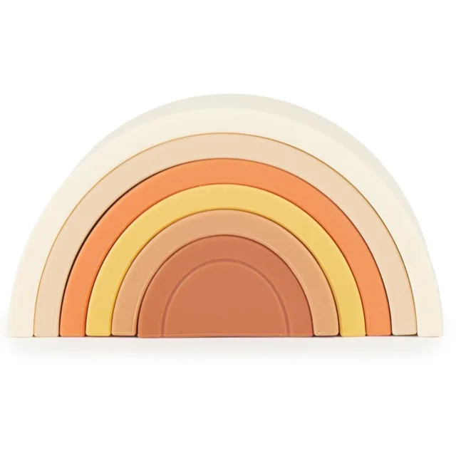 Bieco Silicone Rainbow skládací duha 12 m+ Chocolate Bliss 6 ks