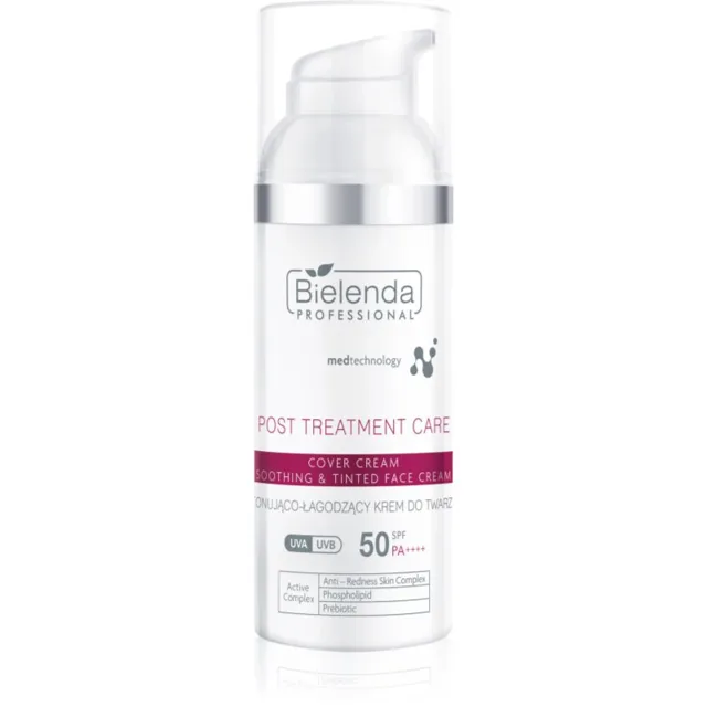 Bielenda Professional Post Treatment Care Soothing & Tinted Face Cream zklidňující krém pro citlivou a podrážděnou pleť SPF 50 50 ml