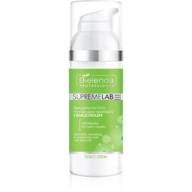 Bielenda Professional Supremelab Sebio Derm normalizující denní krém 0,5% Bakuchiol & 6% Hydro Complex 50 ml