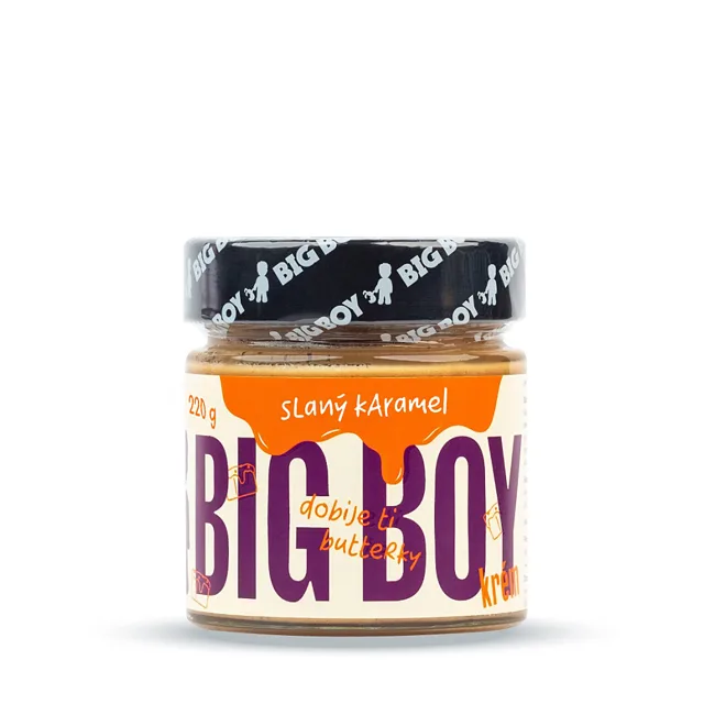 BIG BOY Arašídový krém s karamelem a himalajskou solí 220 g