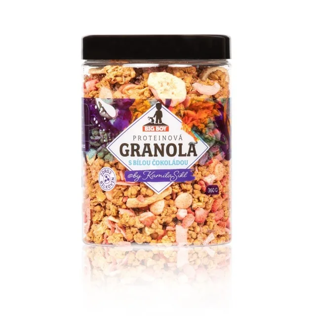 BIG BOY Proteinová granola s bílou čokoládou by @kamilasikl 360g, 360g
