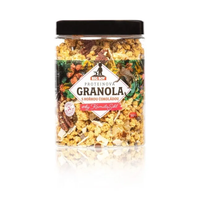 BIG BOY Proteinová granola s hořkou čokoládou by @kamilasikl 360g, 360g