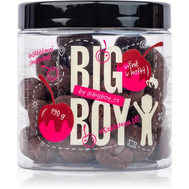 Big Boy Višně v tmavé čokoládě mrazem sušené ovoce v čokoládě 190 g