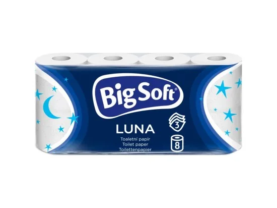 Big Soft Luna toaletní papír 3vrstvý 8 rolí