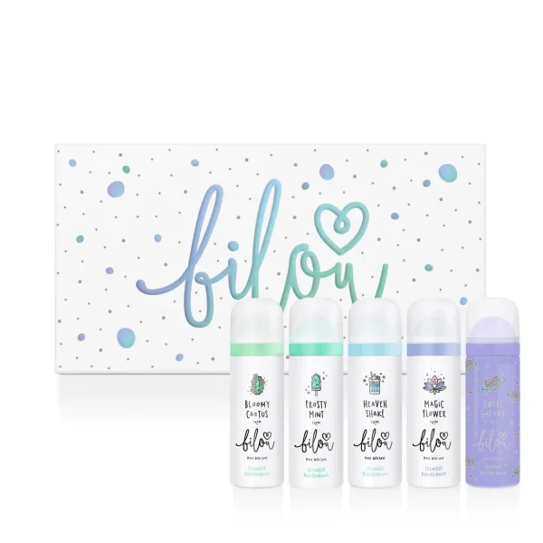 Bilou Dreamy Rainbow - sada pěti sprchových mini pěn dárková sada 5x50 ml