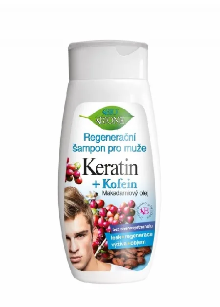 BIO BIONE Keratin + Kofein Regenerační šampon pro muže 260 ml