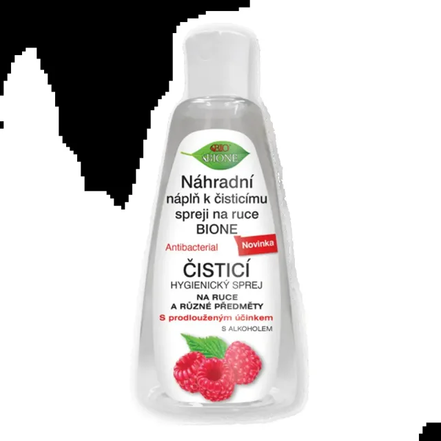 Bio Bione Náhradní náplň k čisticímu spreji na ruce Malina 155 ml
