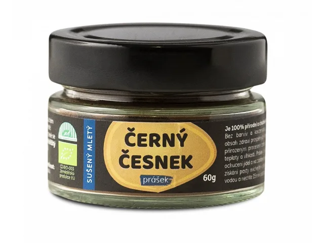 Bio černý česnek SUŠENÝ - mletý 60 g