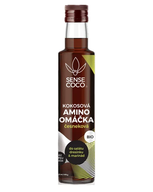 Bio kokosová amino omáčka - česneková, 330 ml