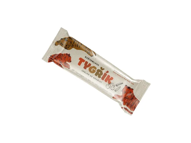Bio raw ovocná tyčinka Tygřík - jablko se skořicí, 40 g