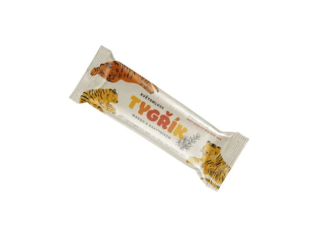 Bio raw ovocná tyčinka Tygřík - mango s rakytníkem, 40 g