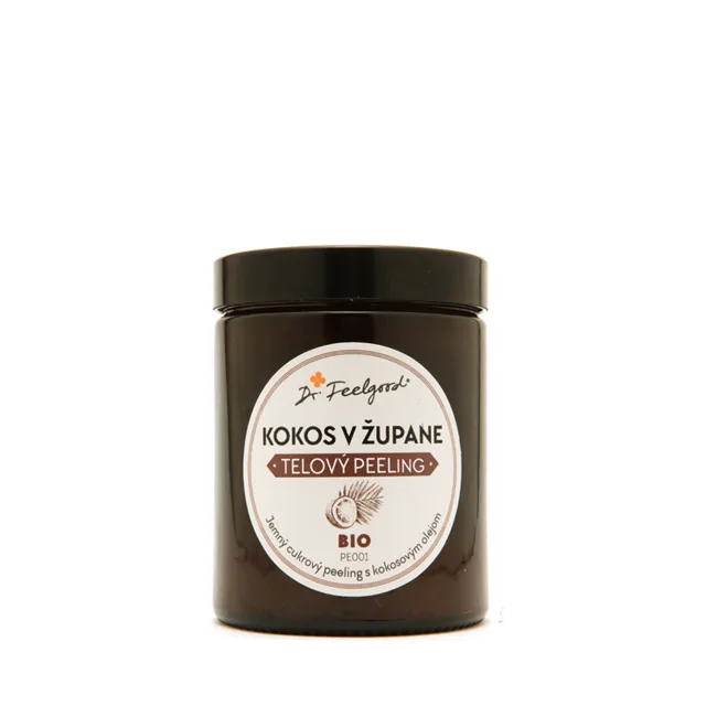 BIO tělový peeling Kokos v županu - 180 ml - Dr. Feelgood