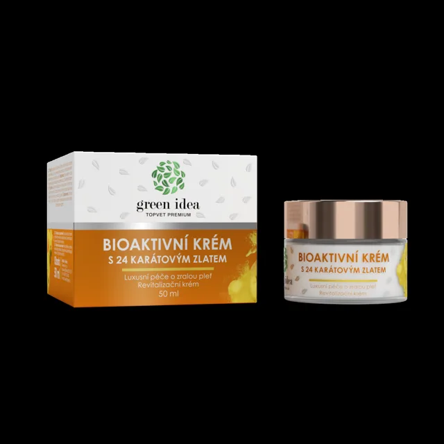 Bioaktivní krém s 24karátovým zlatem – 50 ml – Green idea
