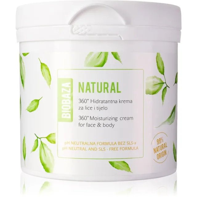 BIOBAZA Natural hydratační krém na obličej a tělo 500 ml